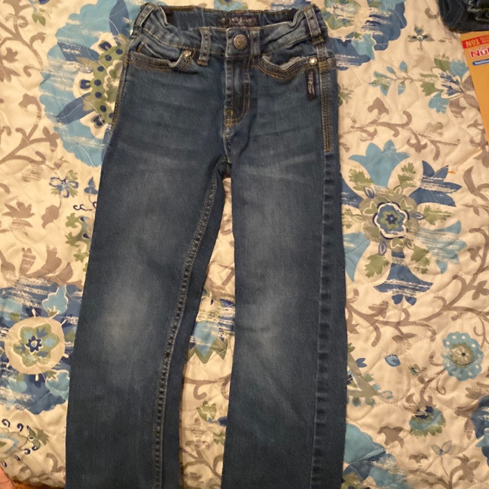 Silver jeans for little girls! 4T